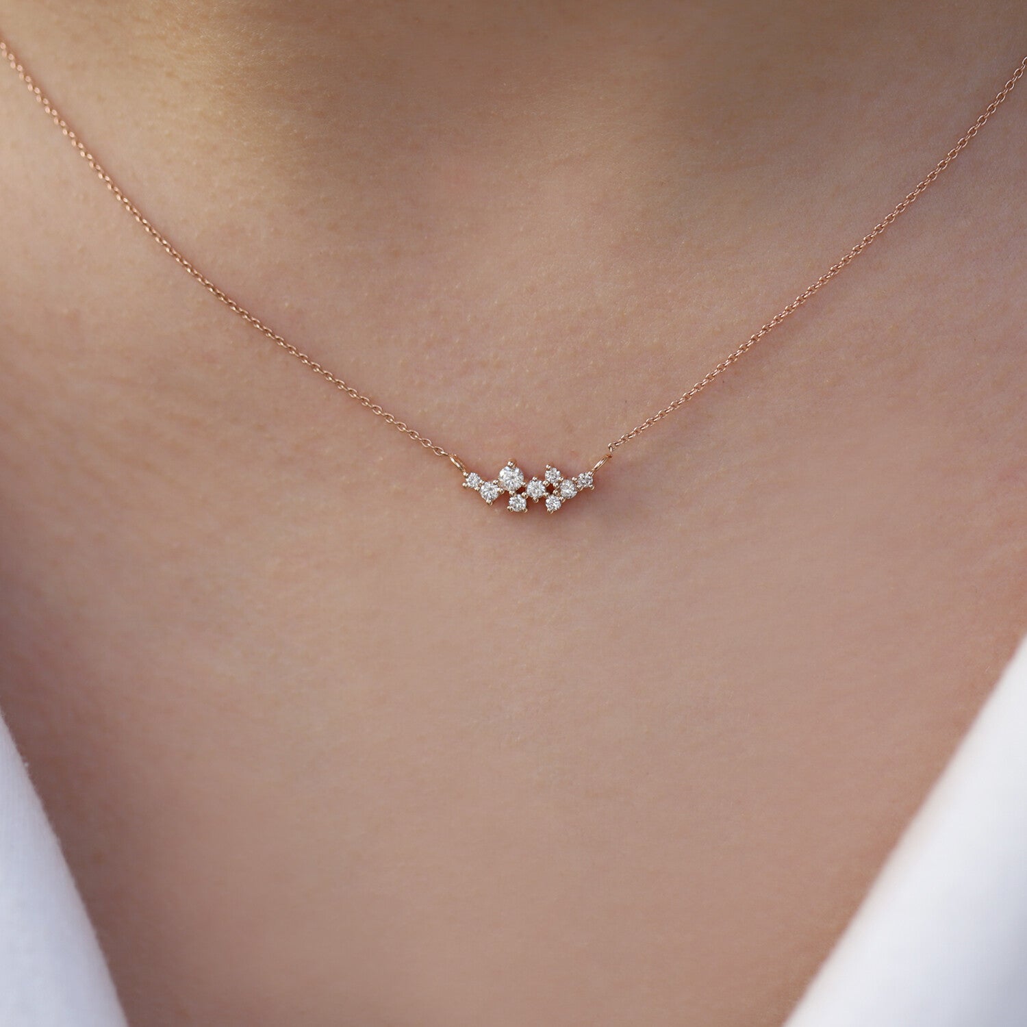 0.20 Carat Custom Design Diamond Necklace