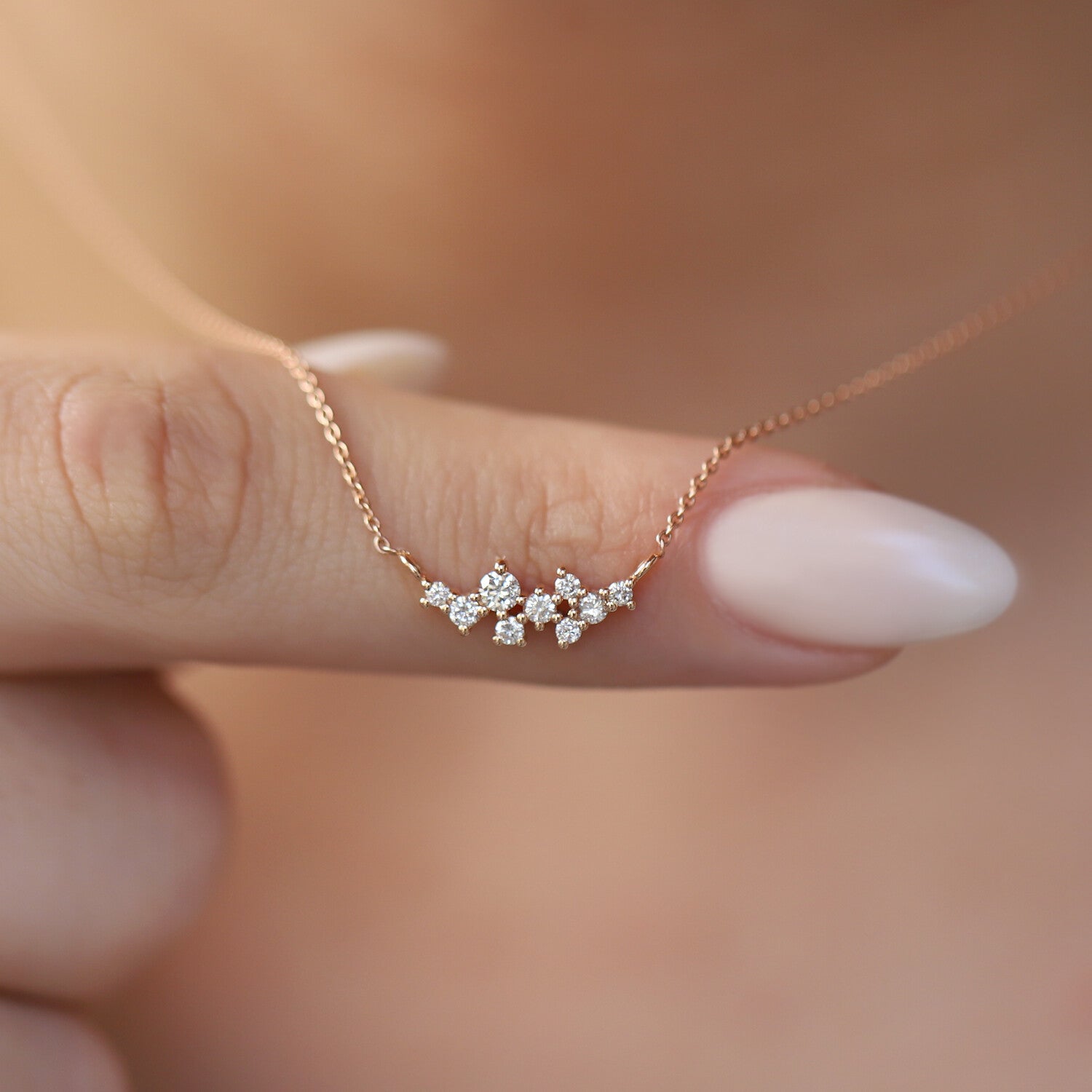 0.20 Carat Custom Design Diamond Necklace