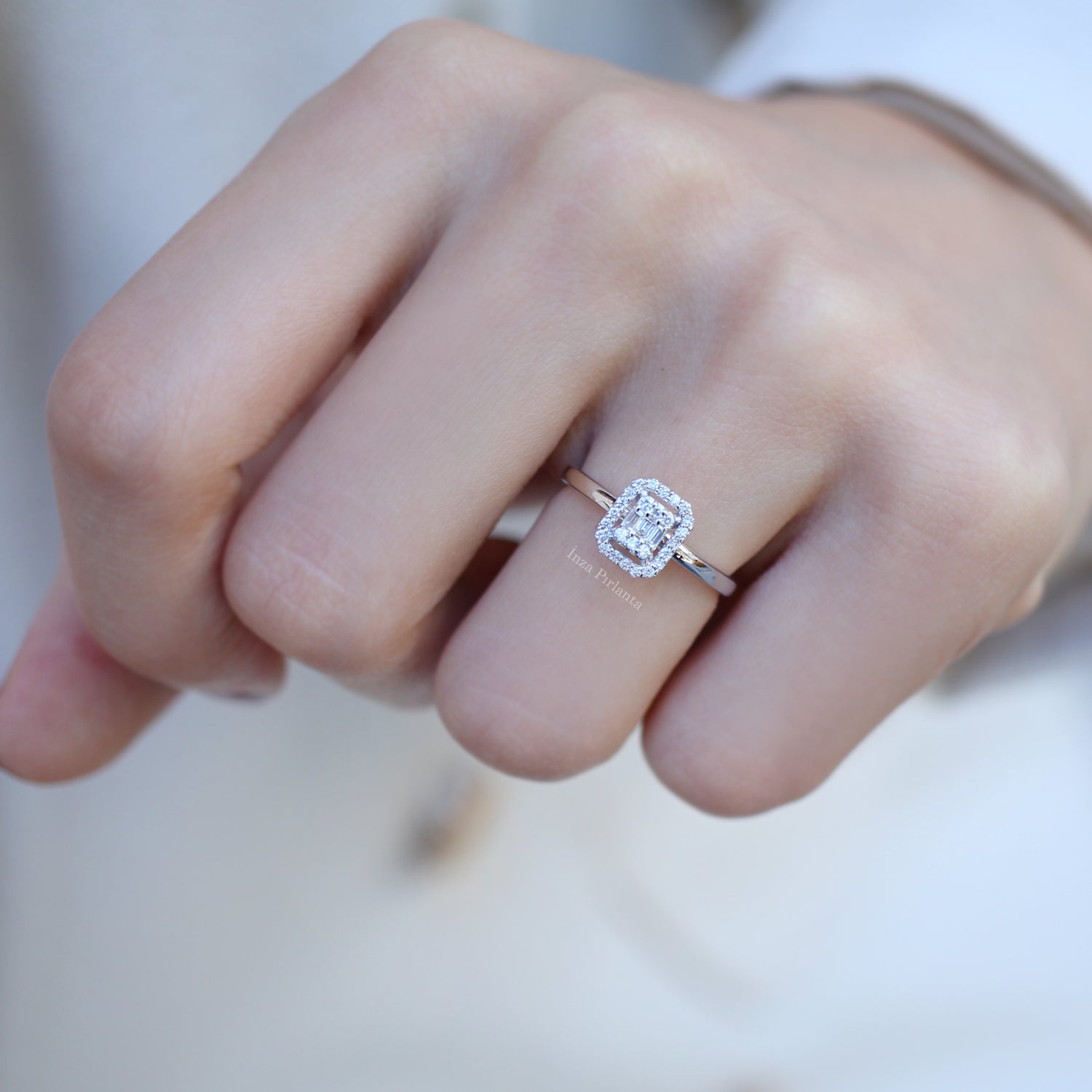0.20 Carat Diamond Baguette Ring