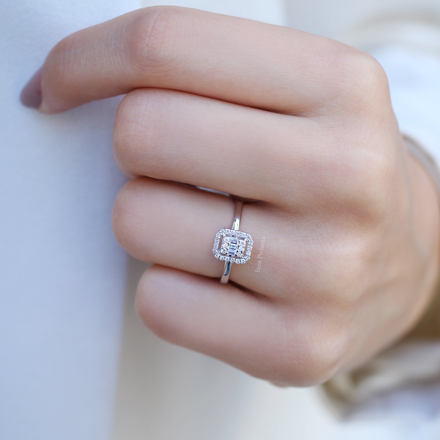 0.20 Carat Diamond Baguette Ring