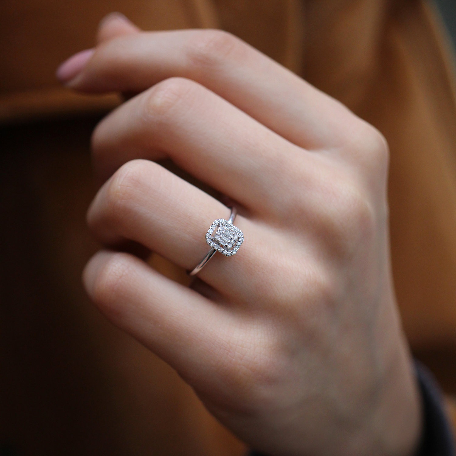 0.20 Carat Diamond Baguette Ring