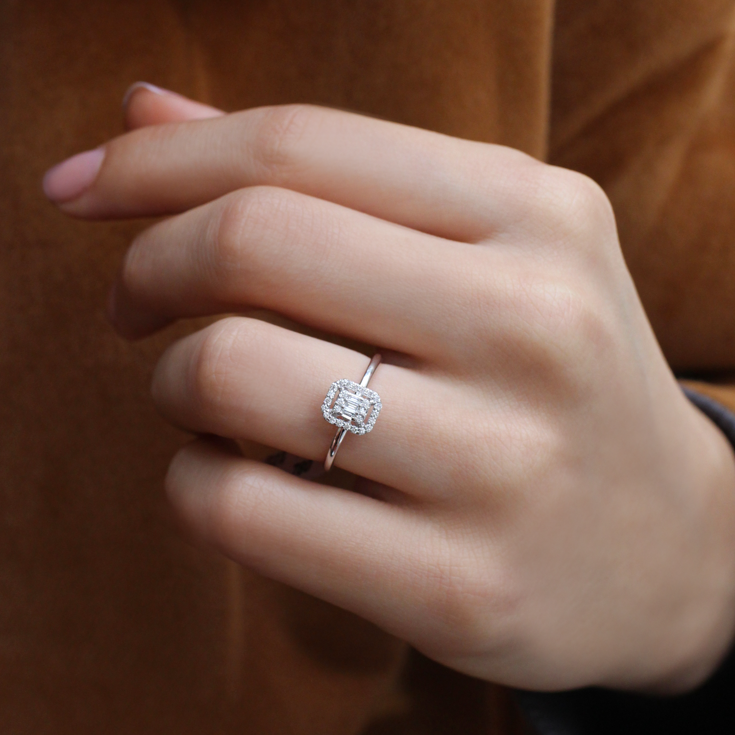 0.20 Carat Diamond Baguette Ring