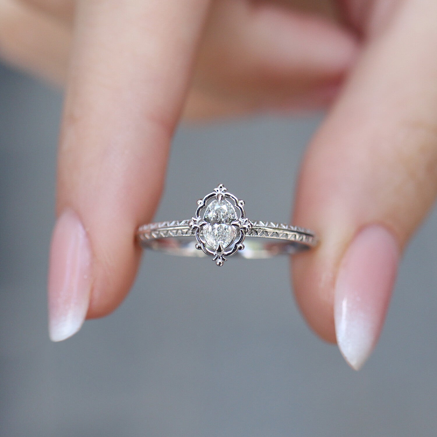 0.30 Carat Vintage Aria Design Diamond Ring