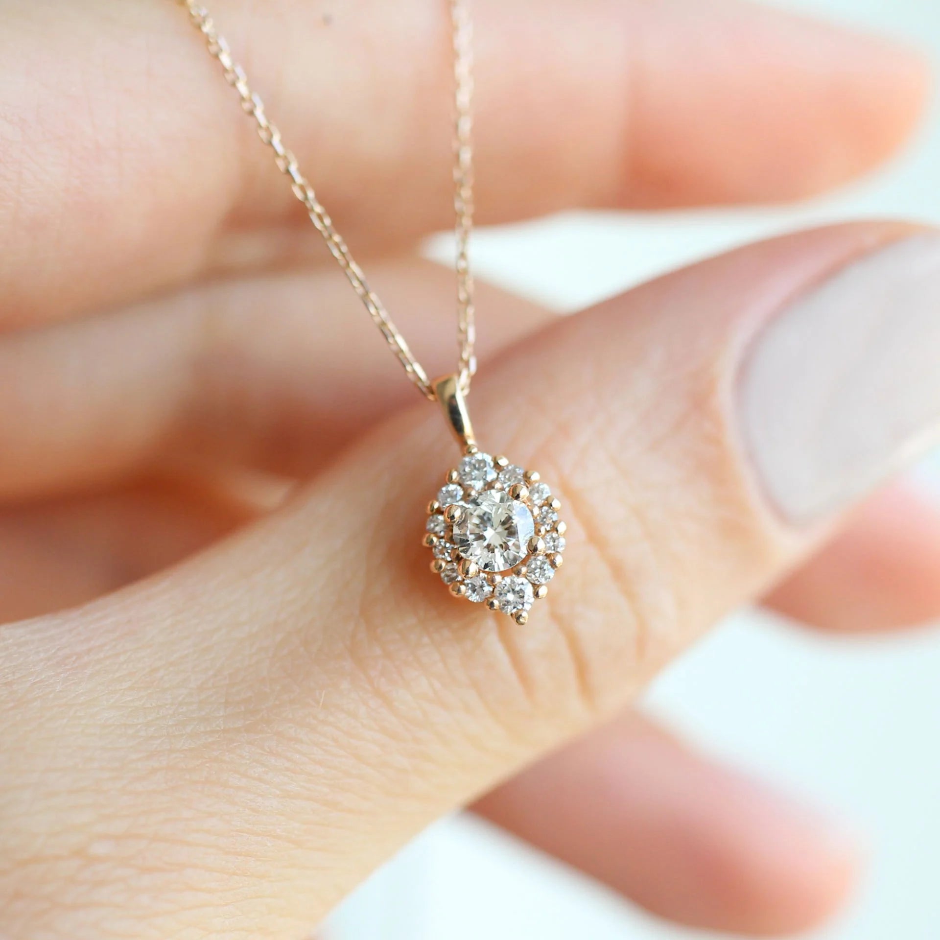 0.35 Carat Designed Vintage Lina Diamond Necklace