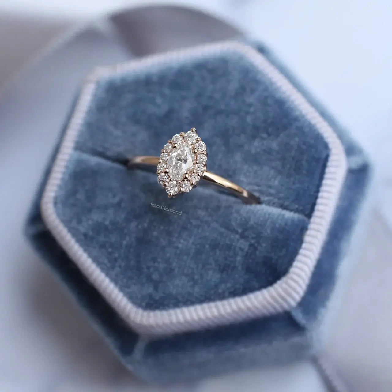 0.35 Carat Vintage Oval Lina Design Diamond Ring