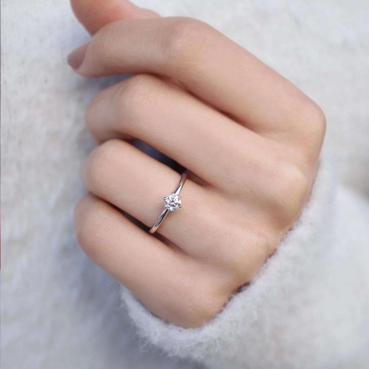 0.40 Karat Solitär Diamantring