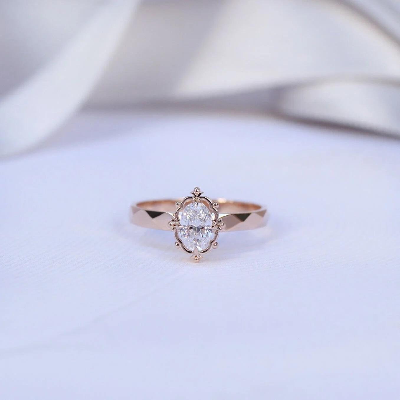 0.40 Carat Vintage Custom Design Aria Diamond Ring