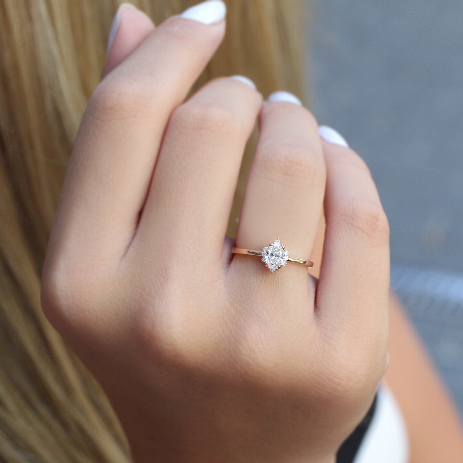 0.45 Karat Vintage Design Elis Diamantring