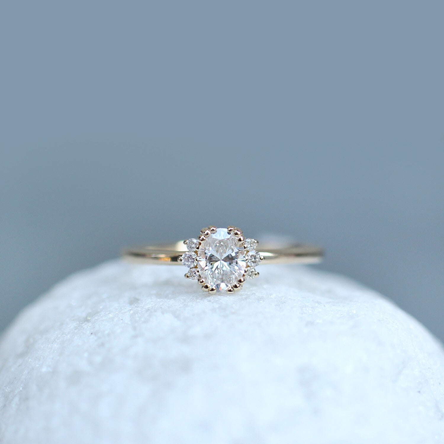 0.45 Carat Vintage Design Lyra Diamond Ring