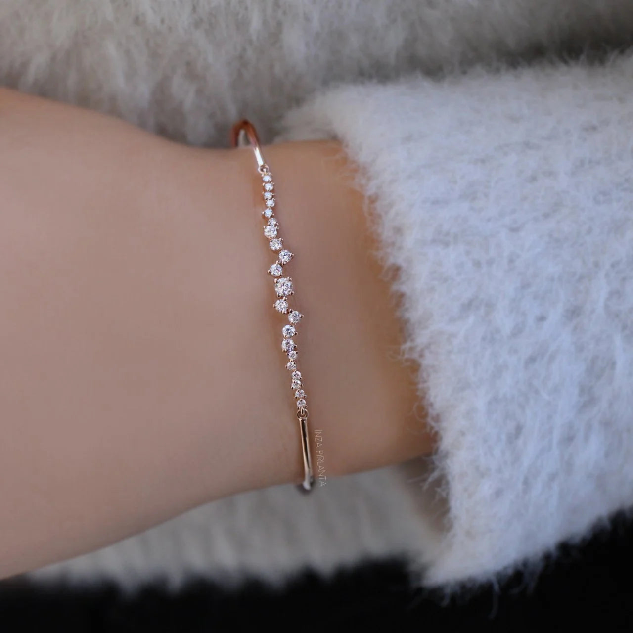0.50 Carat Asymmetrical Diamond Bracelet
