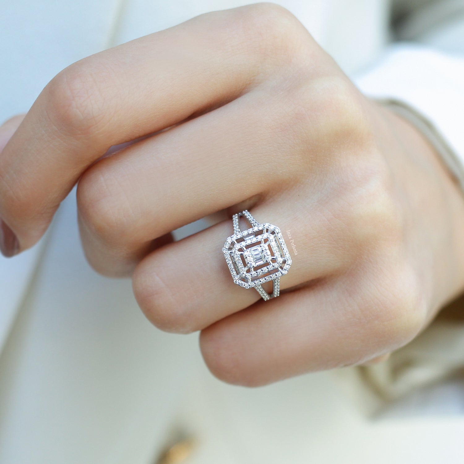 0.50 Carat Diamond Baguette Ring