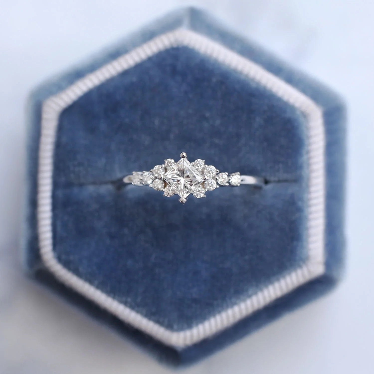 0.50 Carat Vintage Diamond Princess Ring