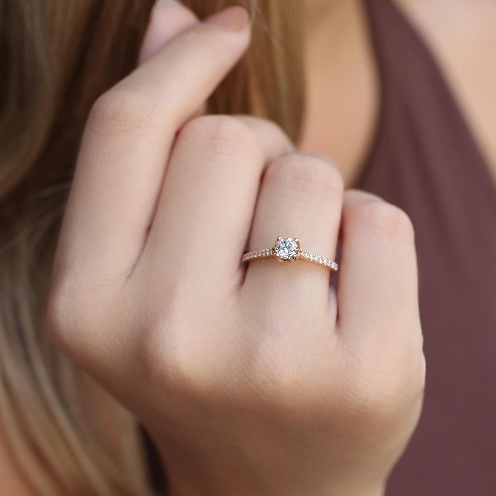 0.55 Carat Custom Design Solitaire Diamond Ring