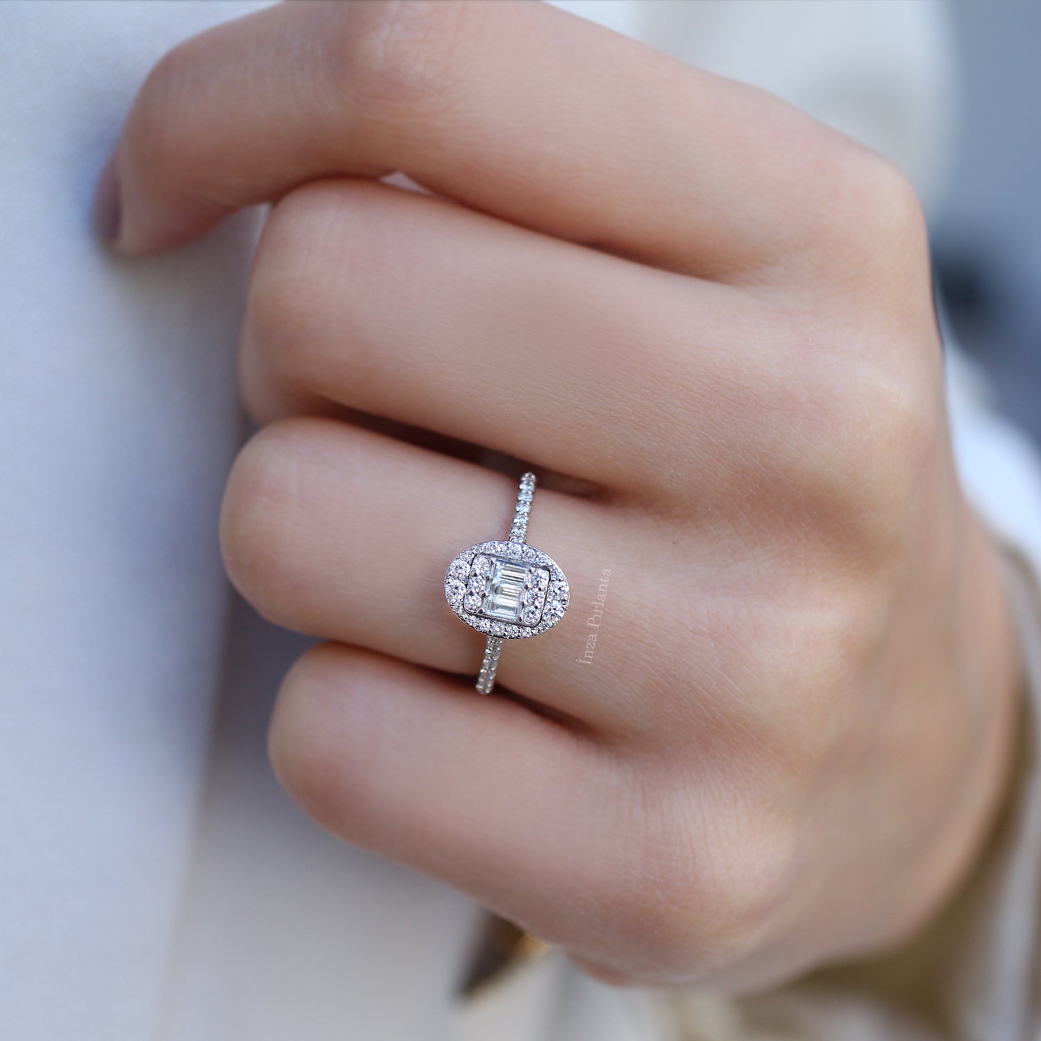 0.55 Carat Diamond Baguette Ring