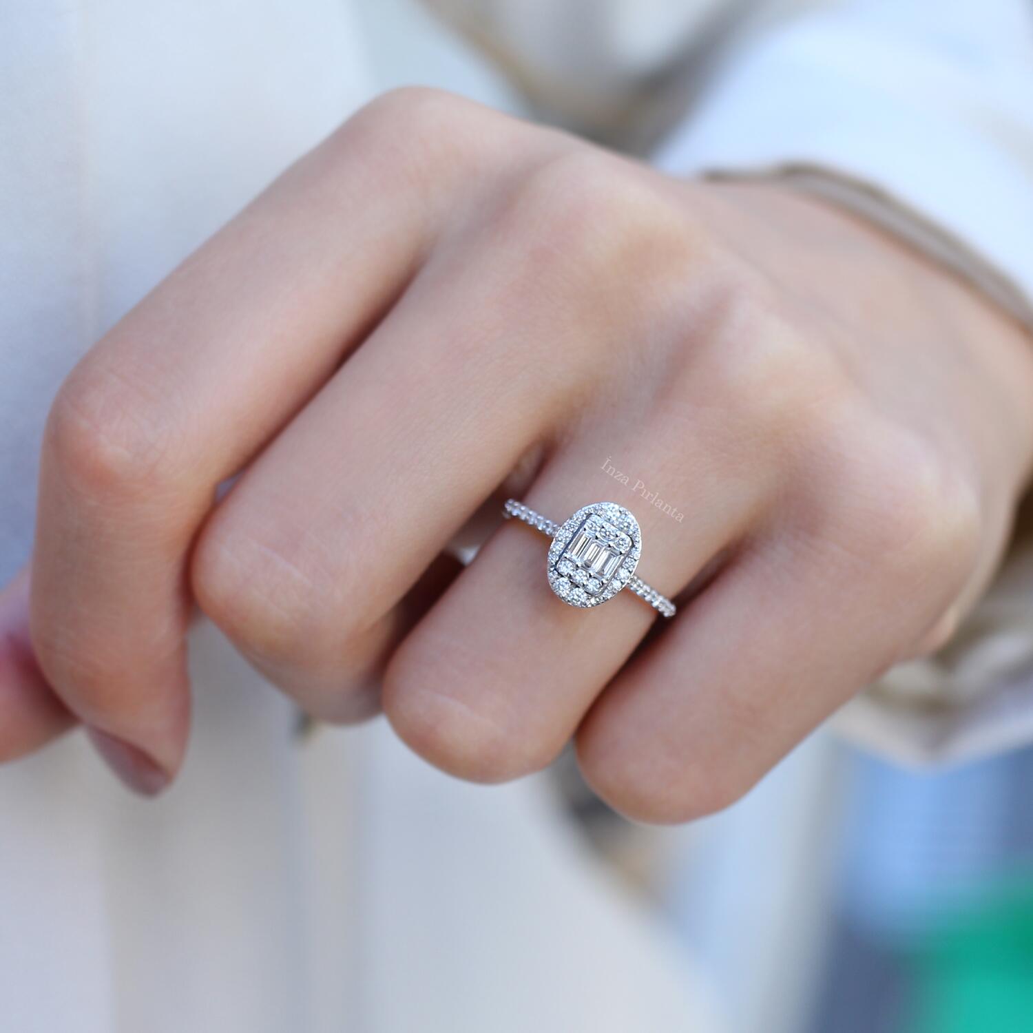 0.55 Carat Diamond Baguette Ring