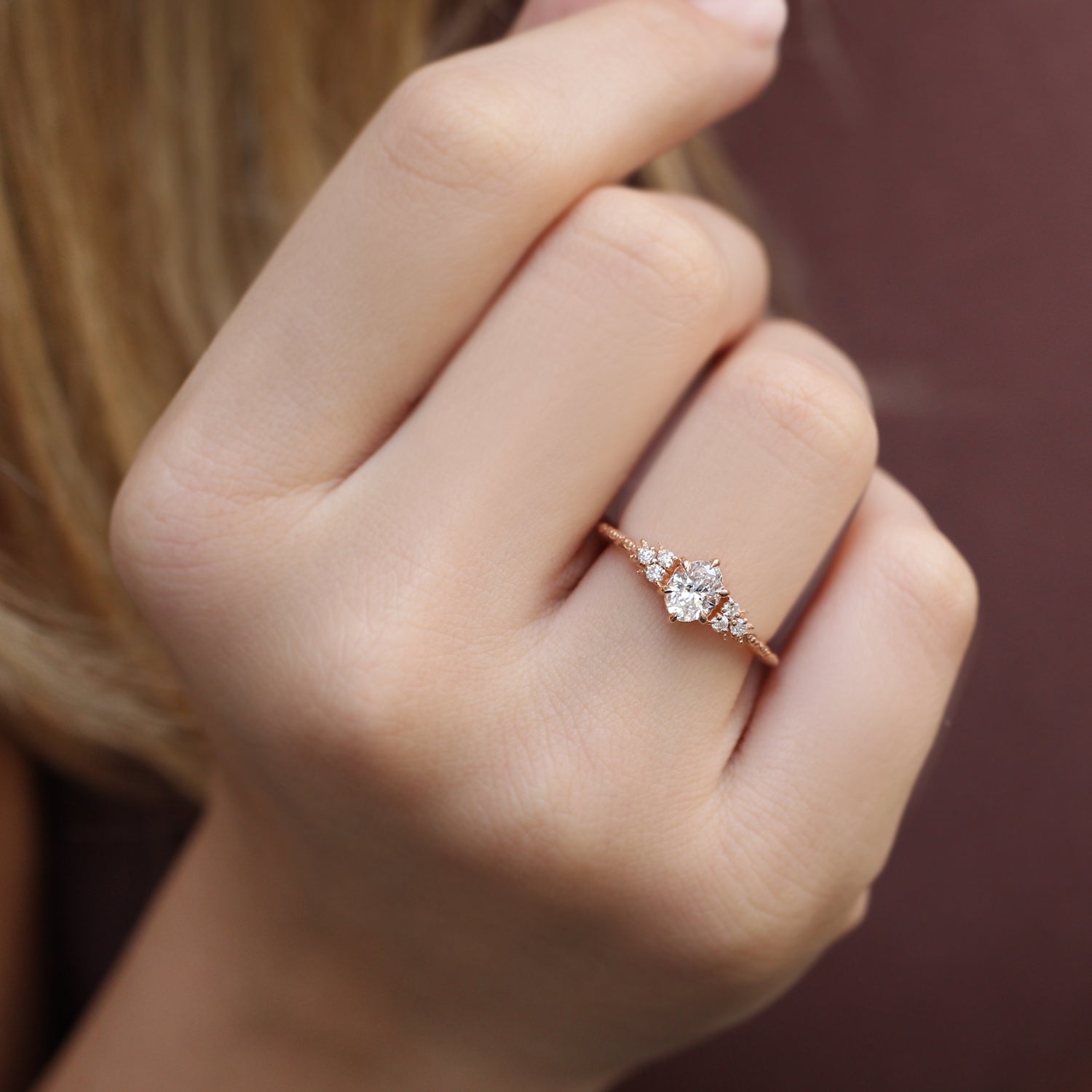 0.55 Karat Vintage Lisa Design Diamantring