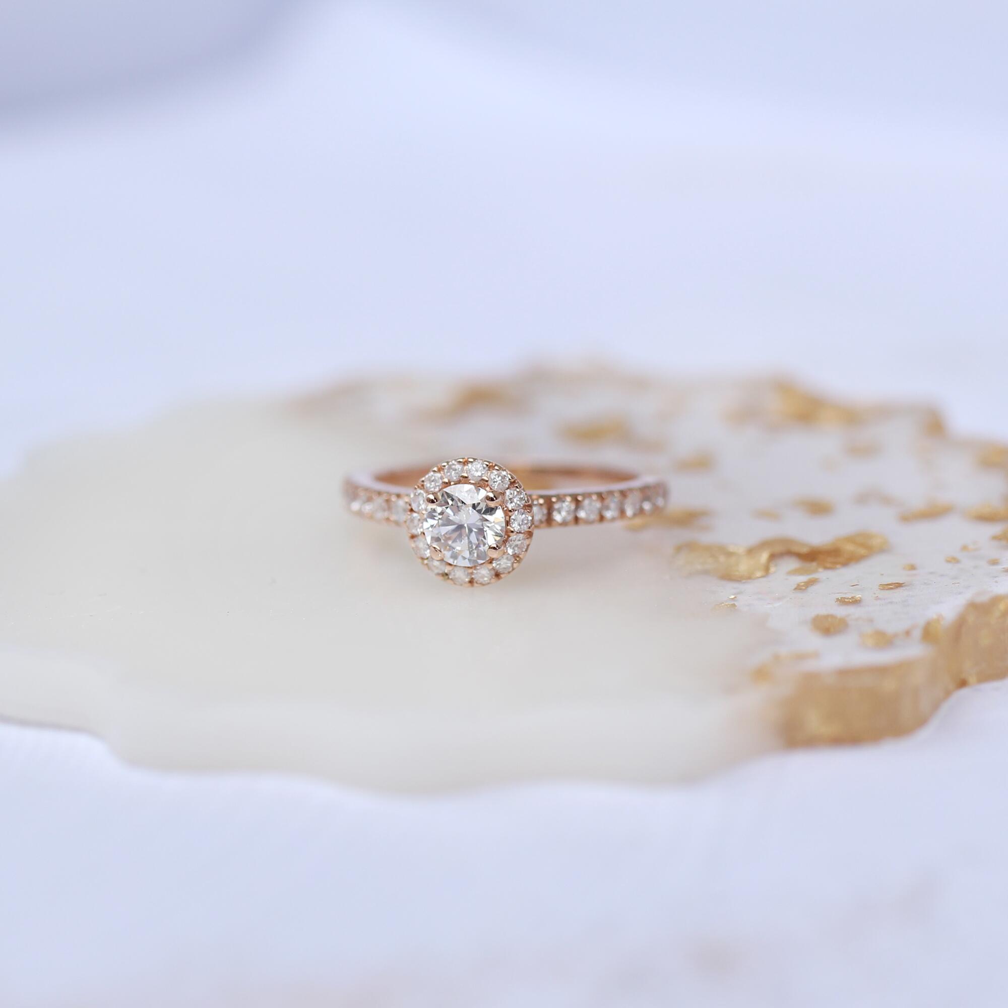 0.60 Carat Diamond Solitaire Ring with Side Stones