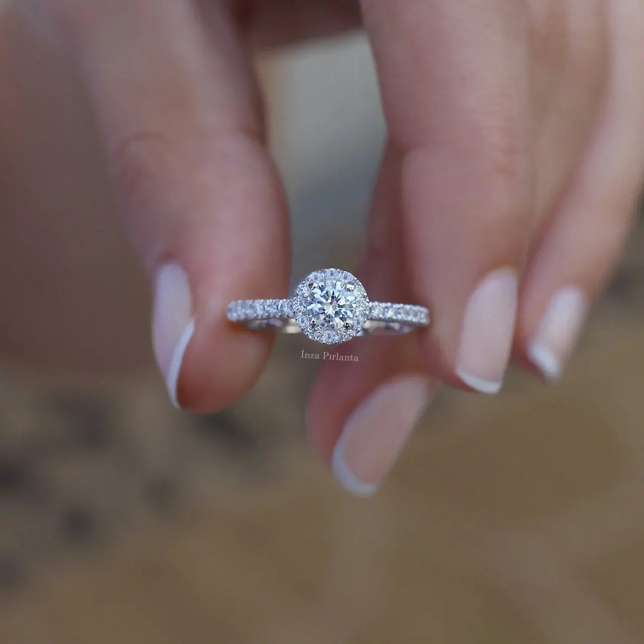 0.60 Carat Diamond Solitaire Ring with Side Stones