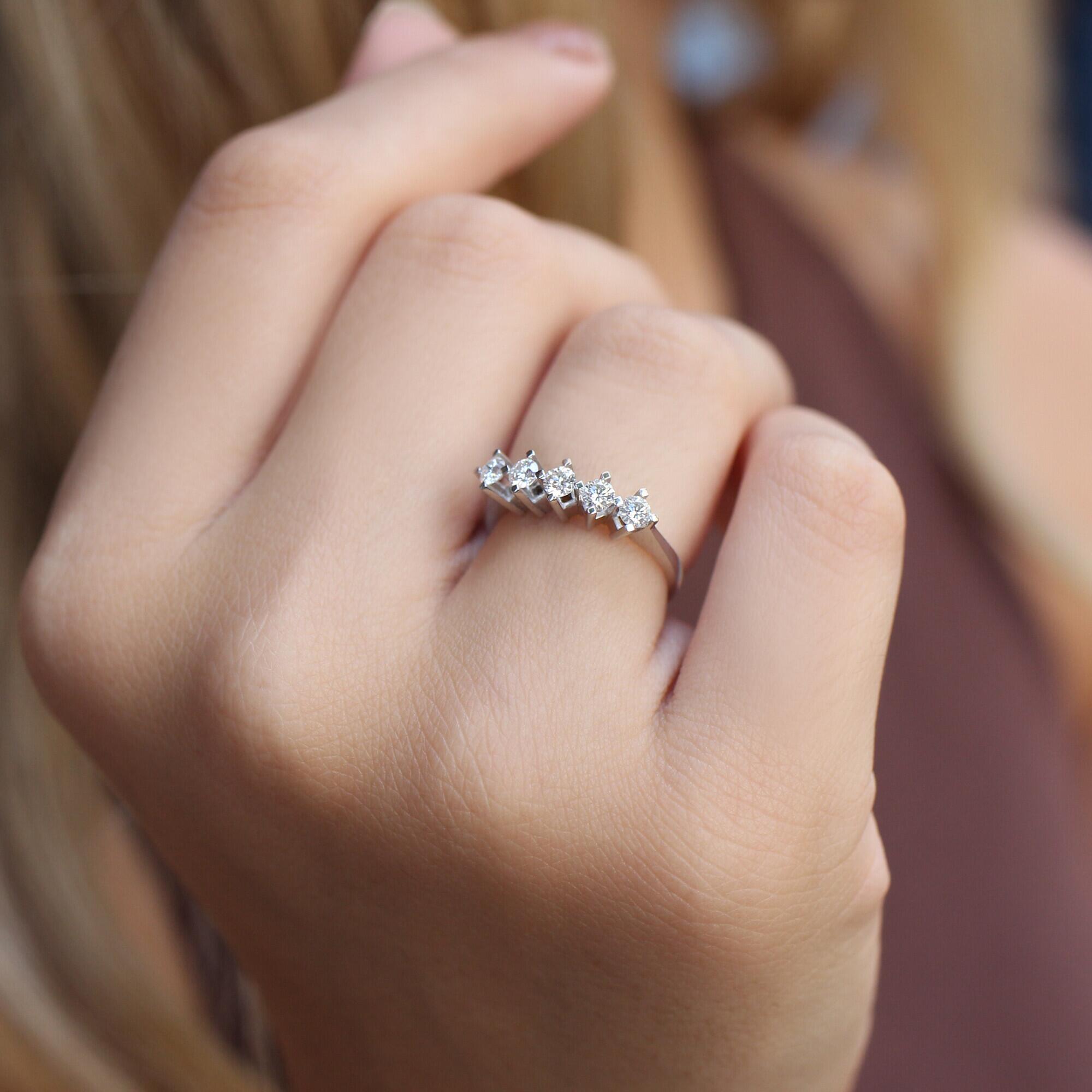 0.60 Carat Diamond Five Stone Ring