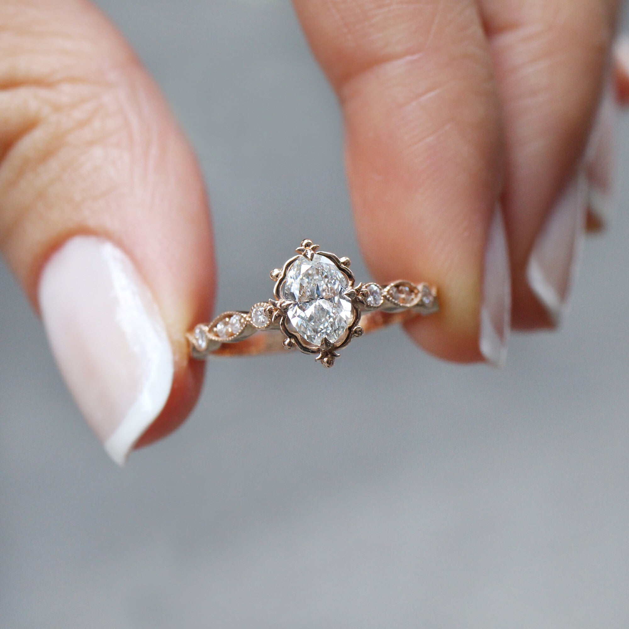 0.65 Carat G SI2 GIA Certified Vintage Design Aria Diamond Ring