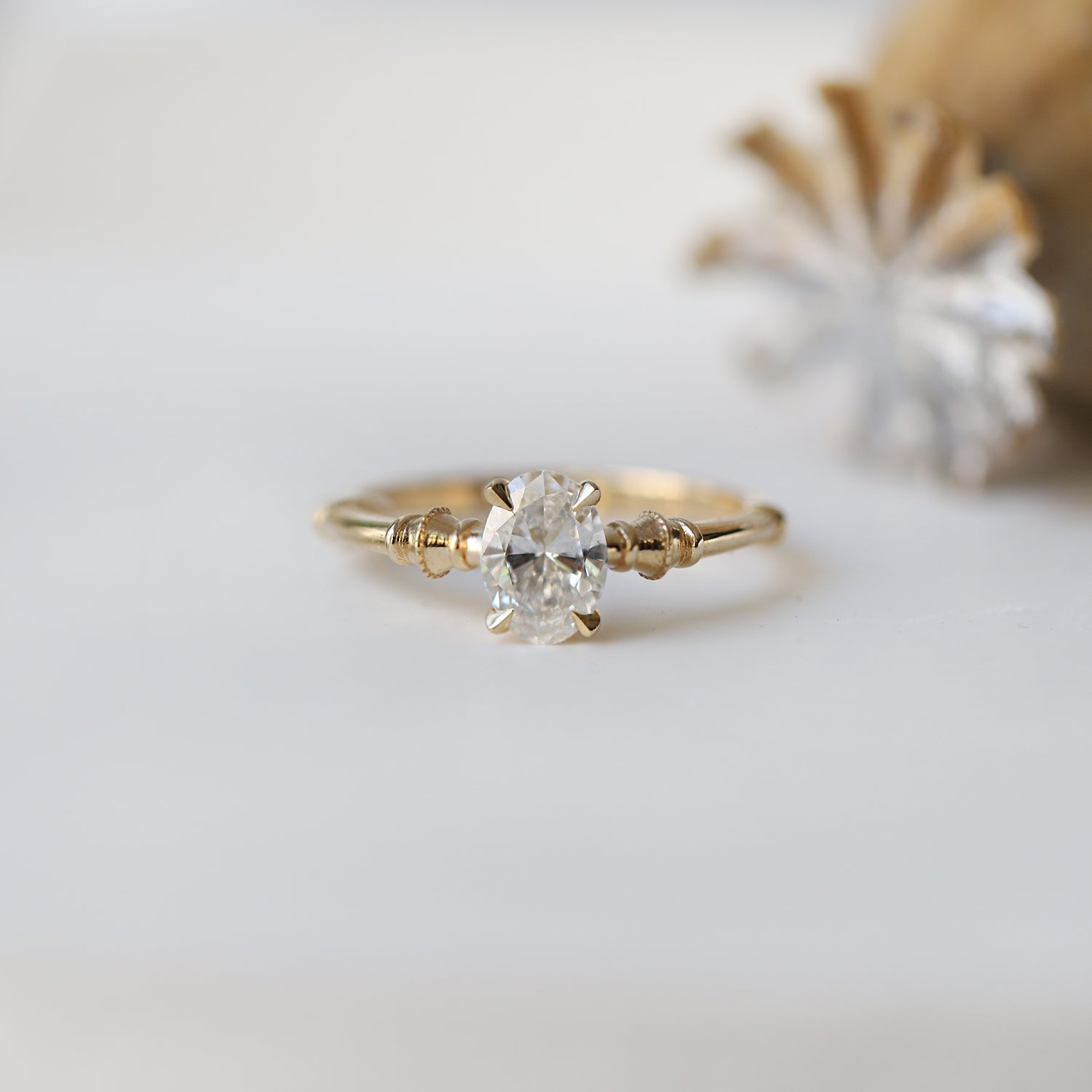 0.70 Carat F SI2 International GIA Certified Vintage Maria Diamond Ring