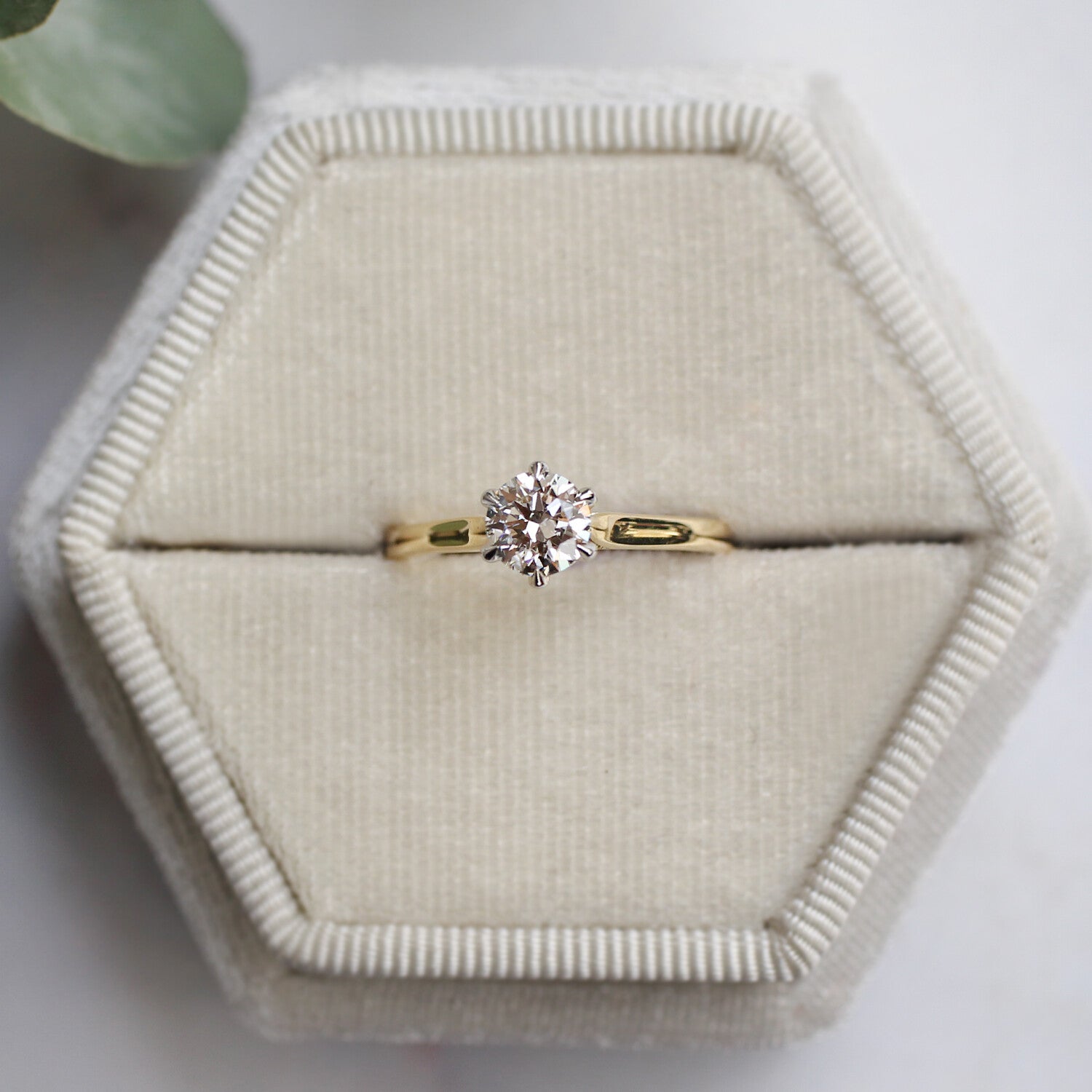 0.70 Carat F VS2 GIA Certified Solitaire Diamond Ring