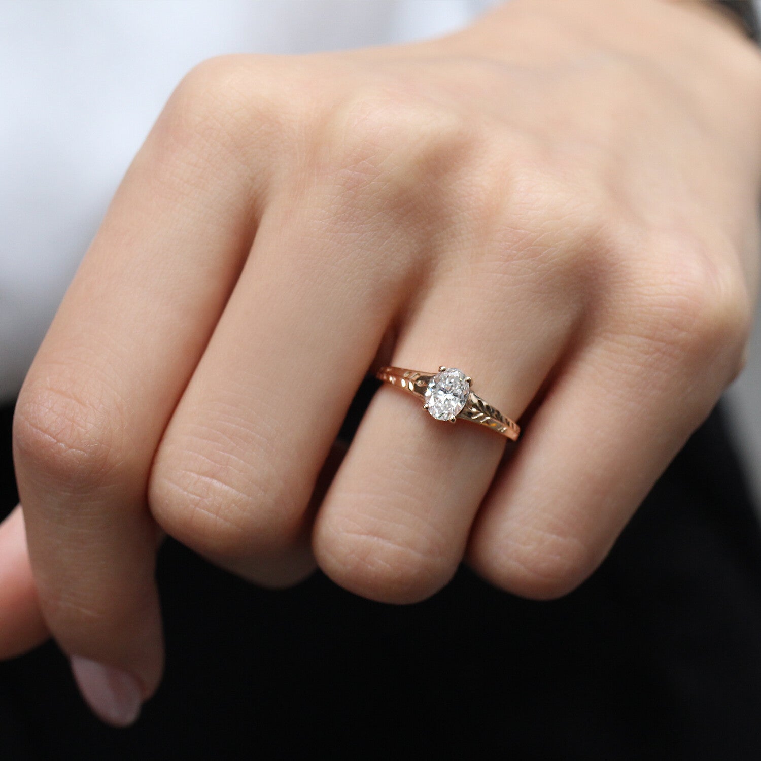 0.70 Carat G SI2 GIA Certified Vintage Kate Design Diamond Ring