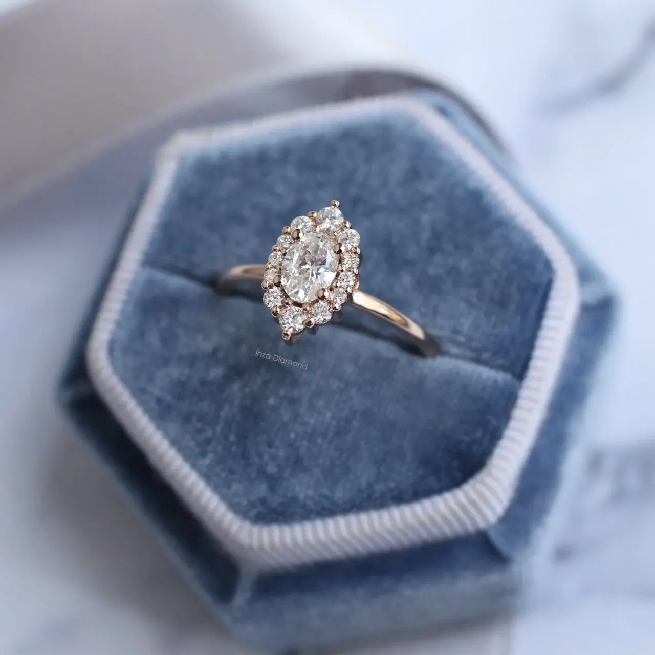 0.70 Carat Vintage Oval Lina Design Diamond Ring