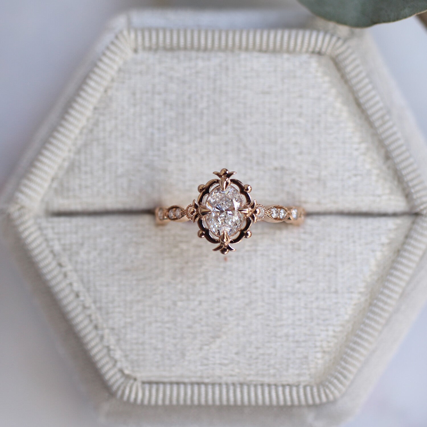 0.75 Carat D VS2 HRD Certified Vintage Design Aria Diamond Ring
