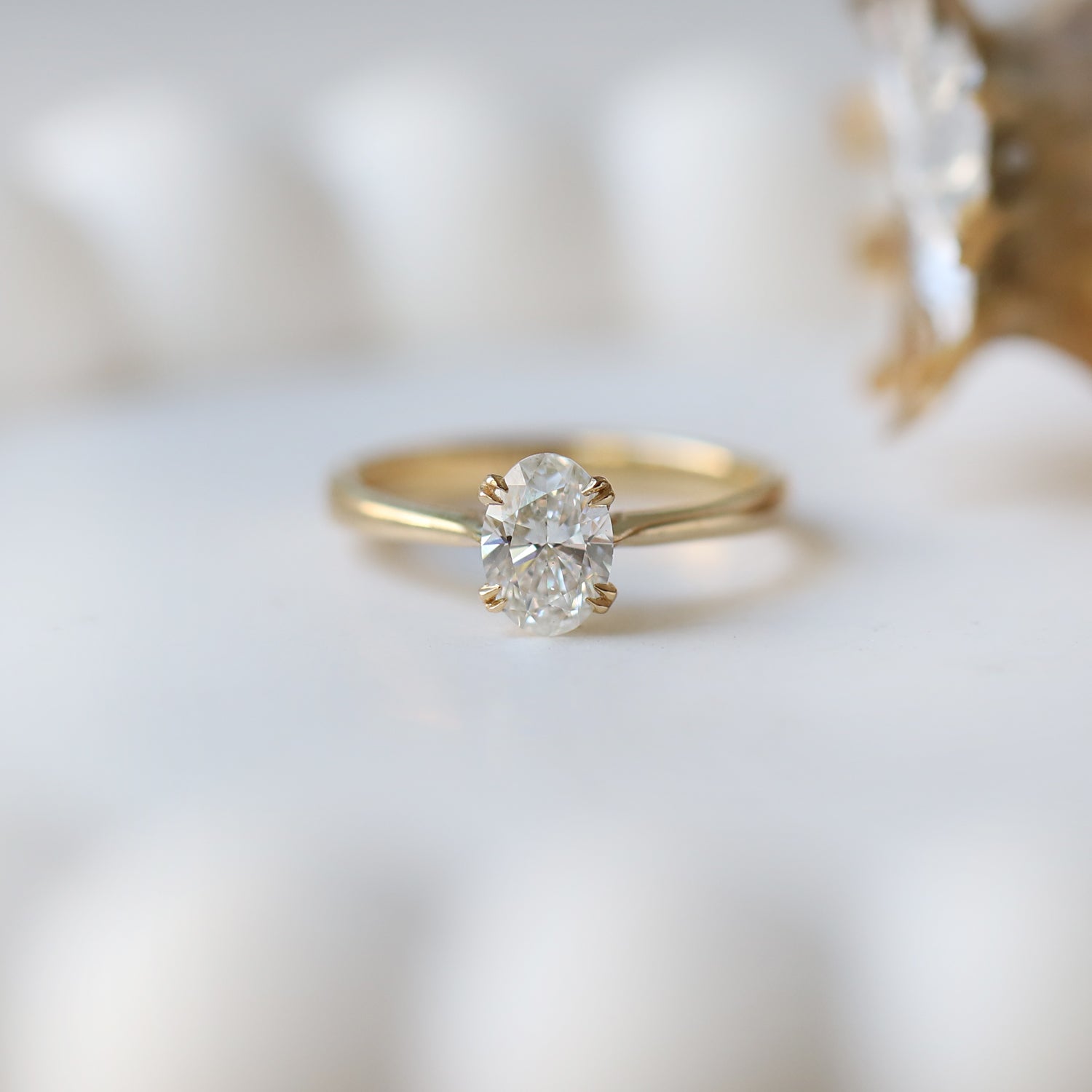 0.75 Carat H SI2 HRD Certified Lotus Diamond Solitaire Ring