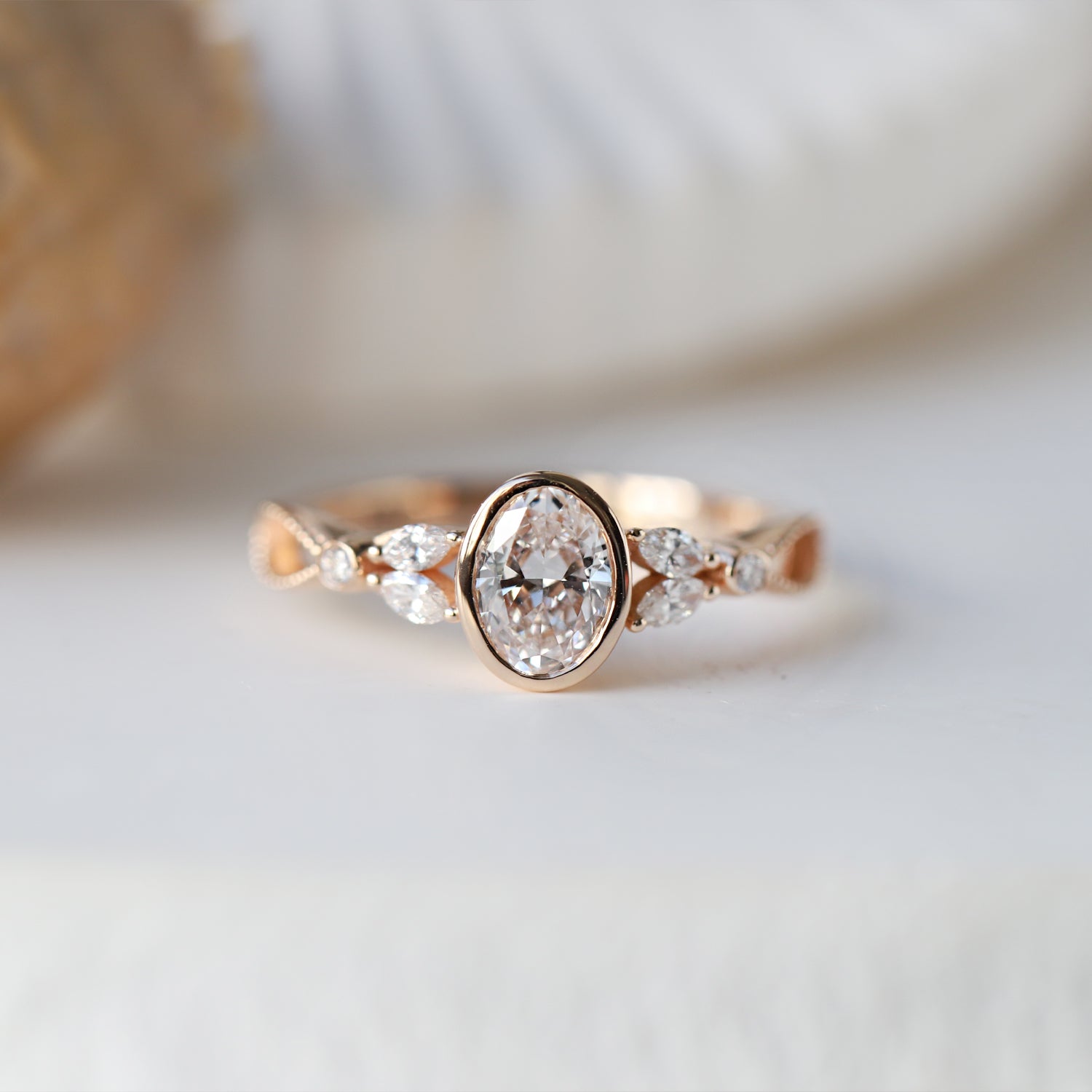 0.80 Carat F SI2 GIA Certified Vintage Design Diamond Ring