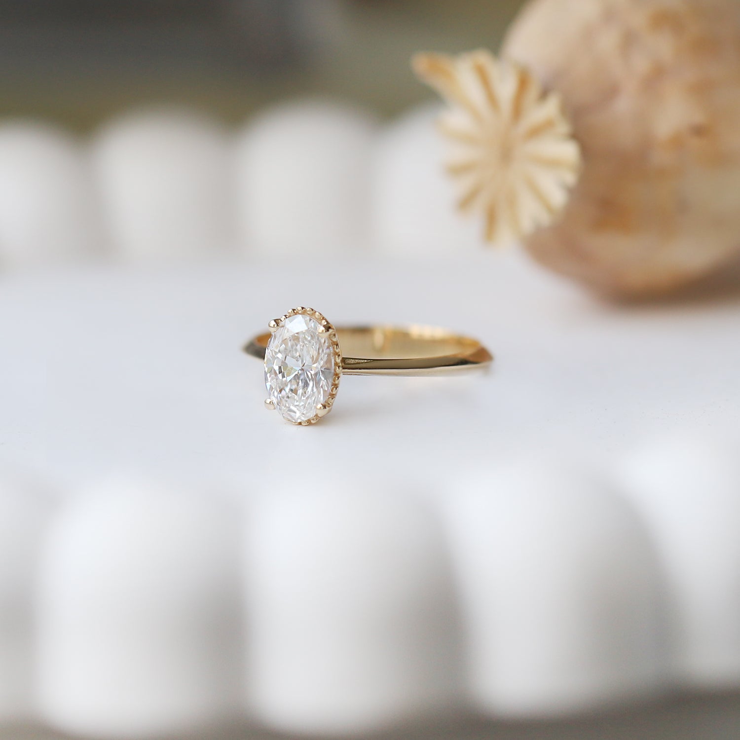 1.00 Carat D VS1 GIA Certified Oval Solitaire Ring