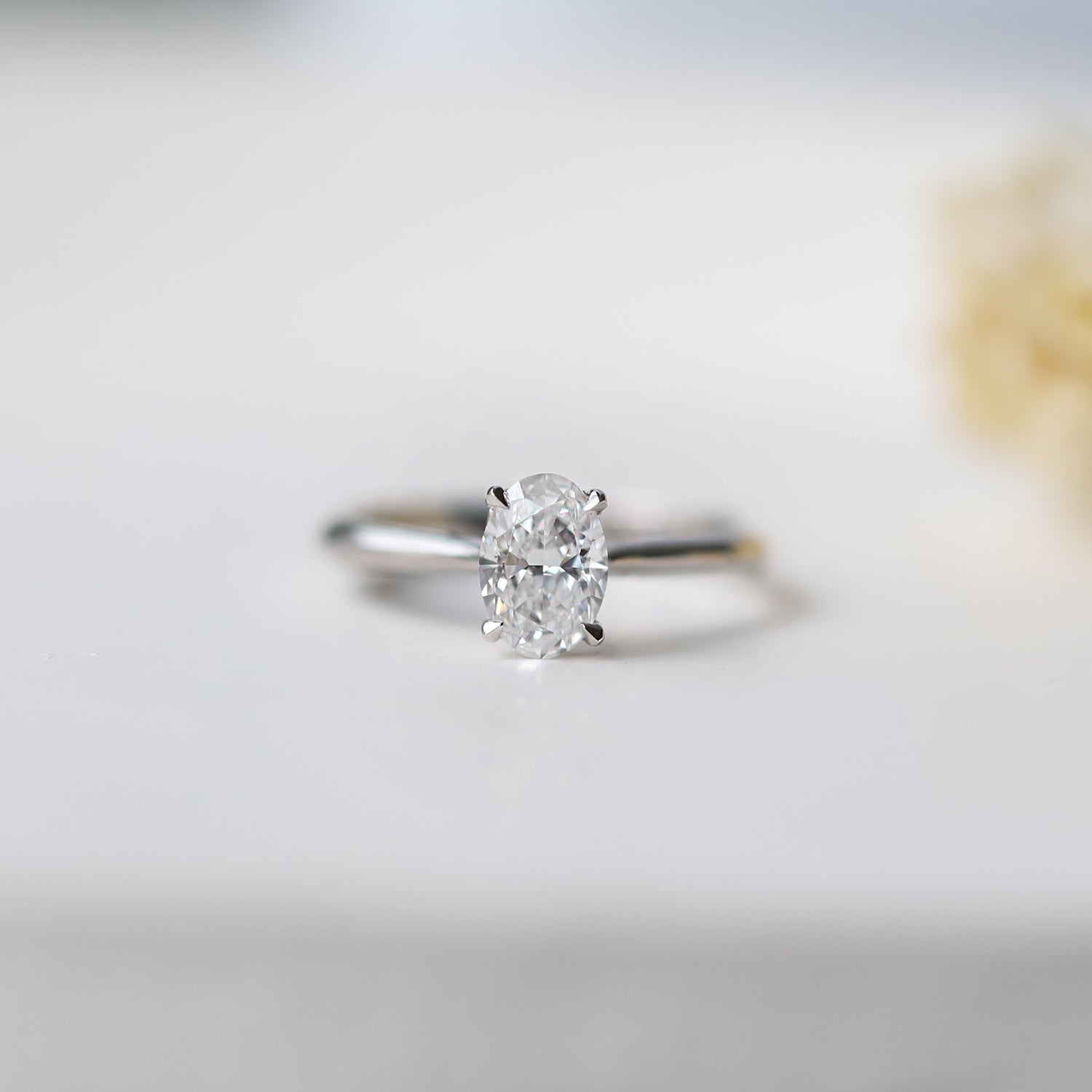 1.10 Karat F SI2 GIA zertifizierter Bianca Diamantring
