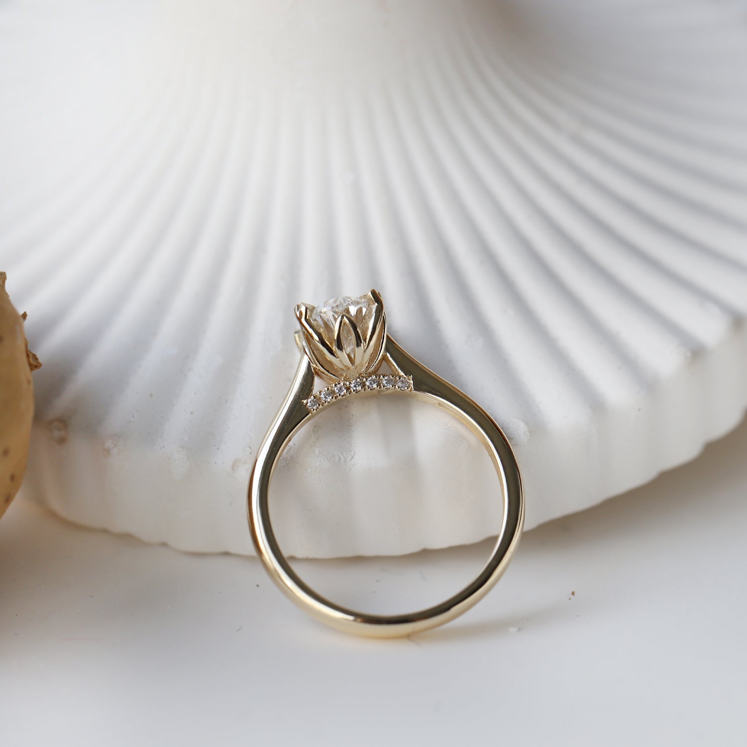 1.05 Carat F SI2 GIA Certified Lotus Diamond Ring