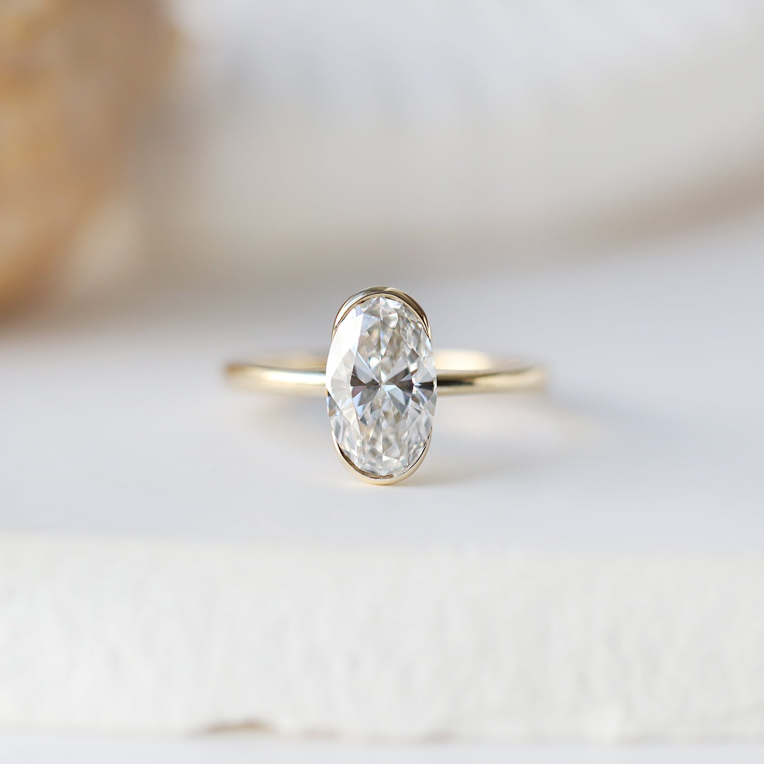 1.00 Carat F SI2 GIA Certified Oval Diamond Ring