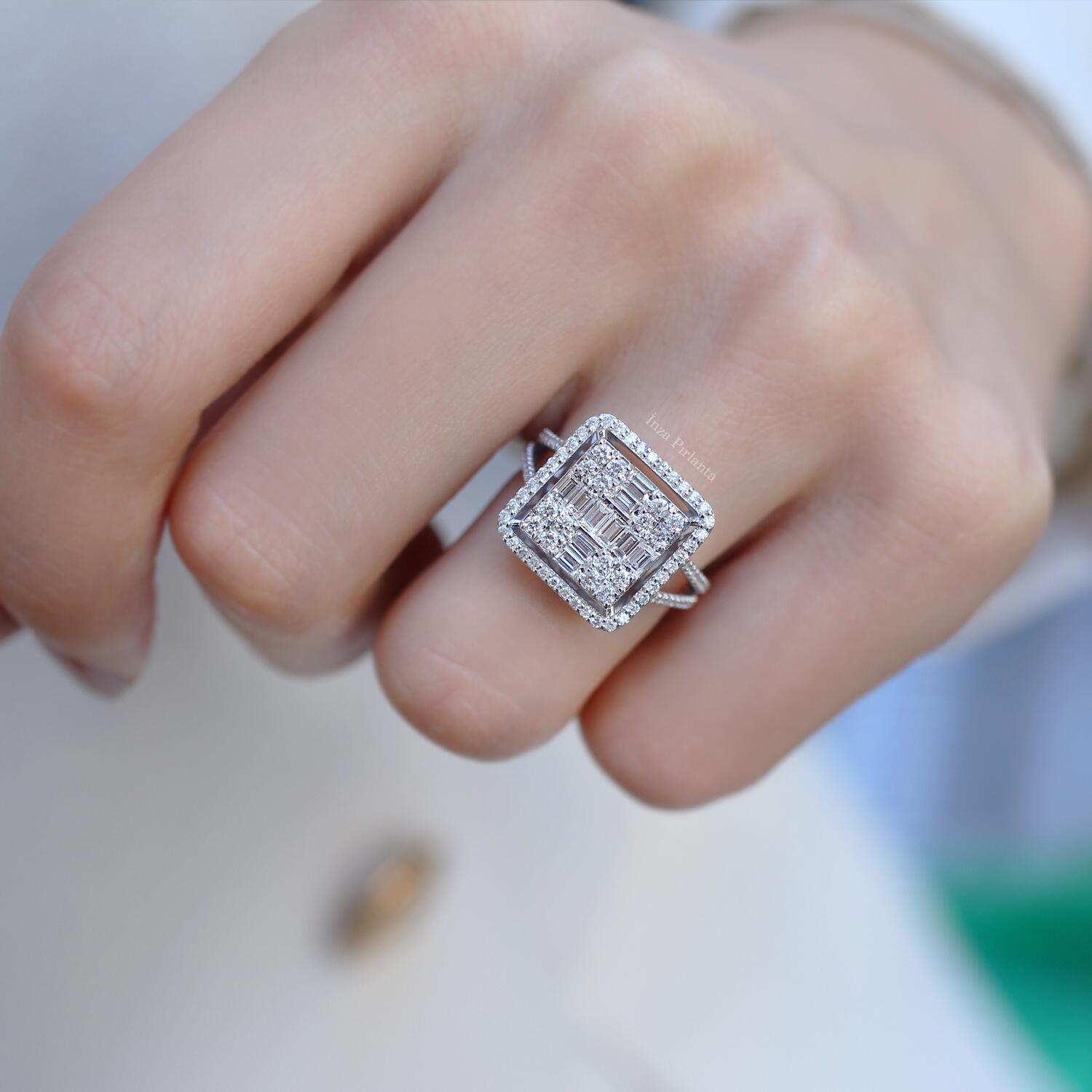 1.25 Carat Diamond Baguette Ring
