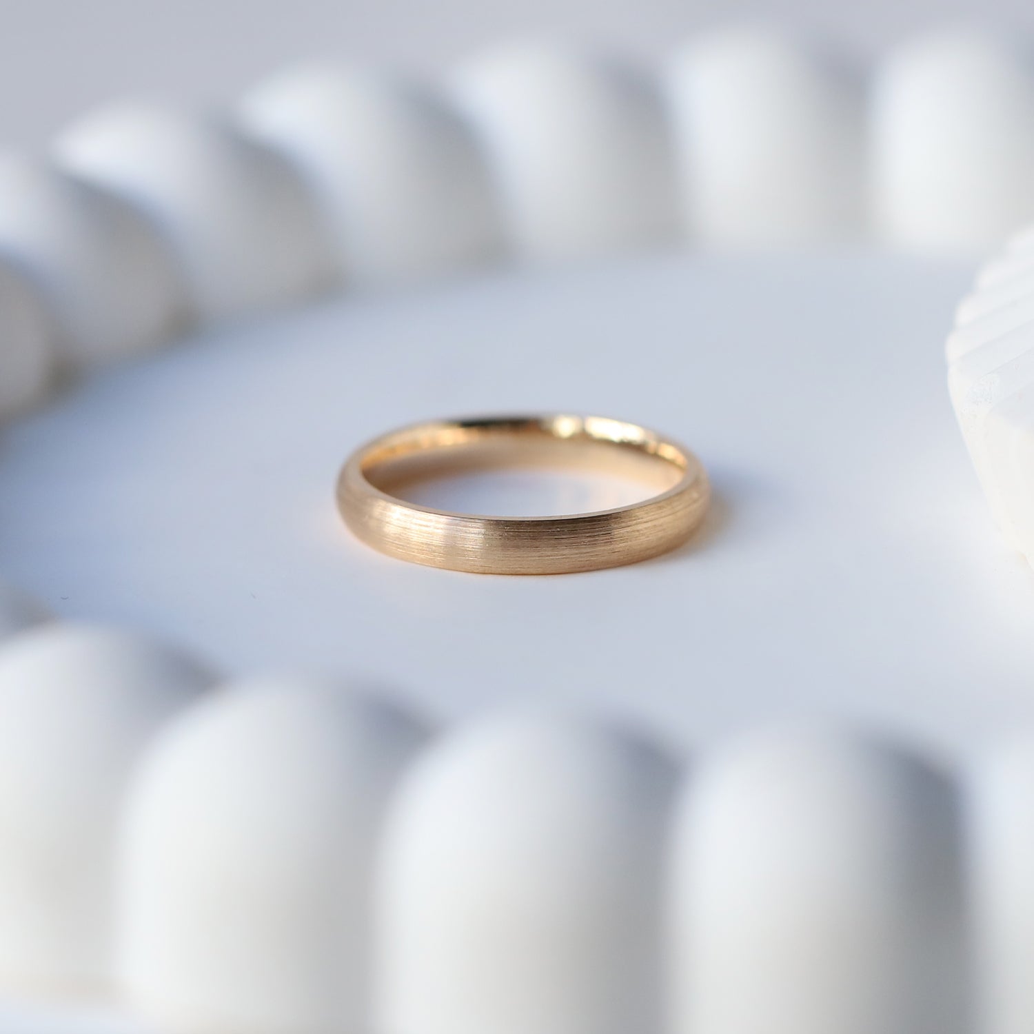 14 Karat Gold Matt Klassischer Ehering