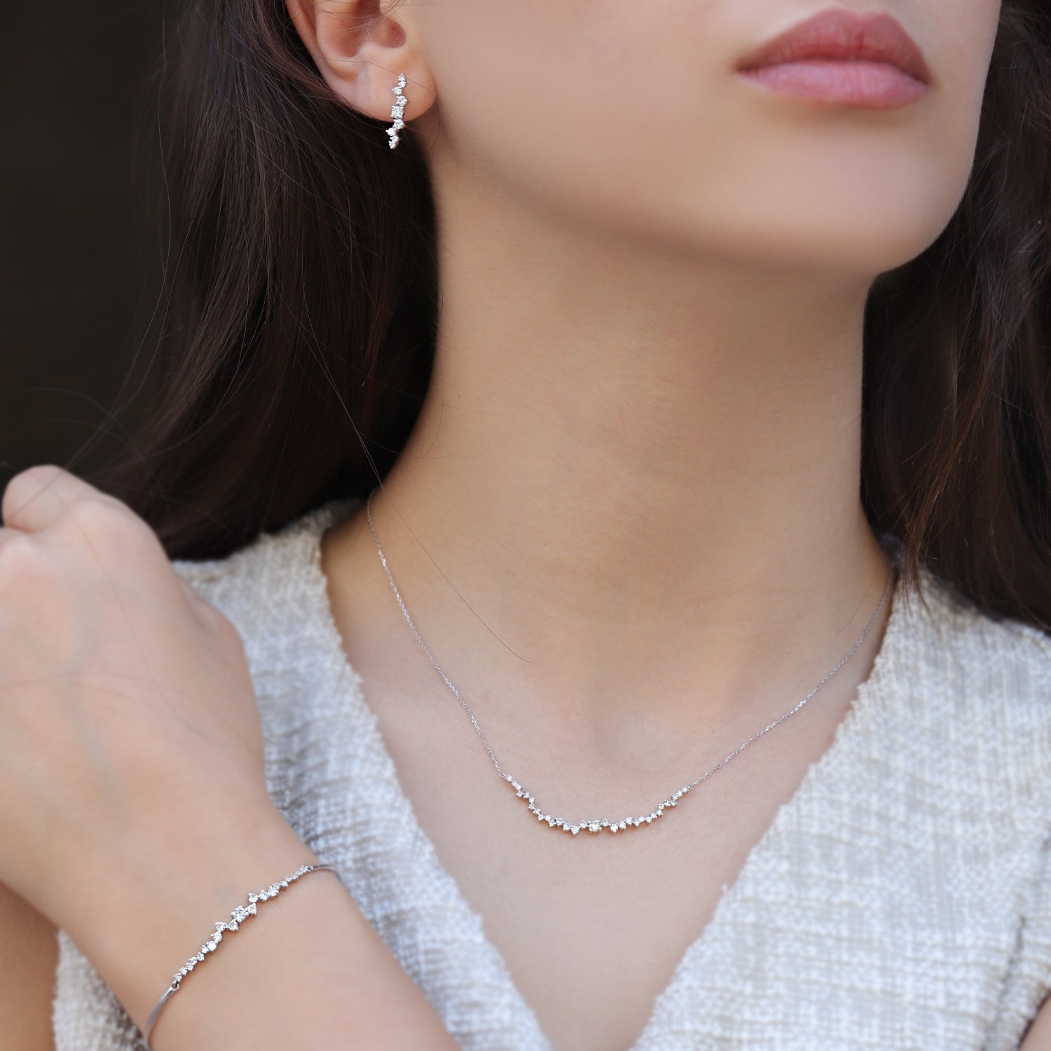1,50 Karat Design-Diamant-Asymmetrie-Set