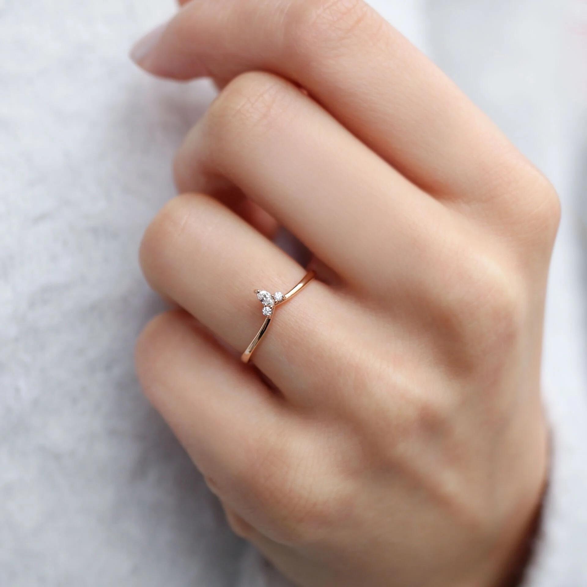 Minimalist Diamantring