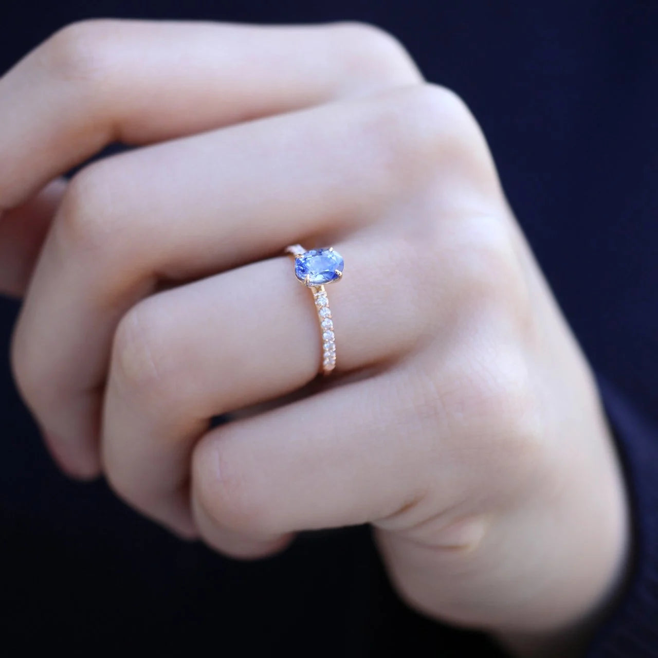 Custom Design Sapphire & Diamond Ring