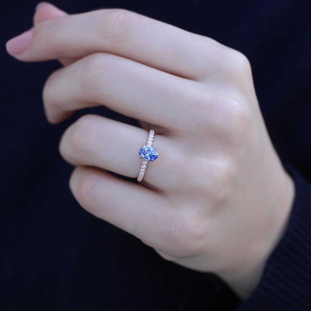 Custom Design Sapphire & Diamond Ring