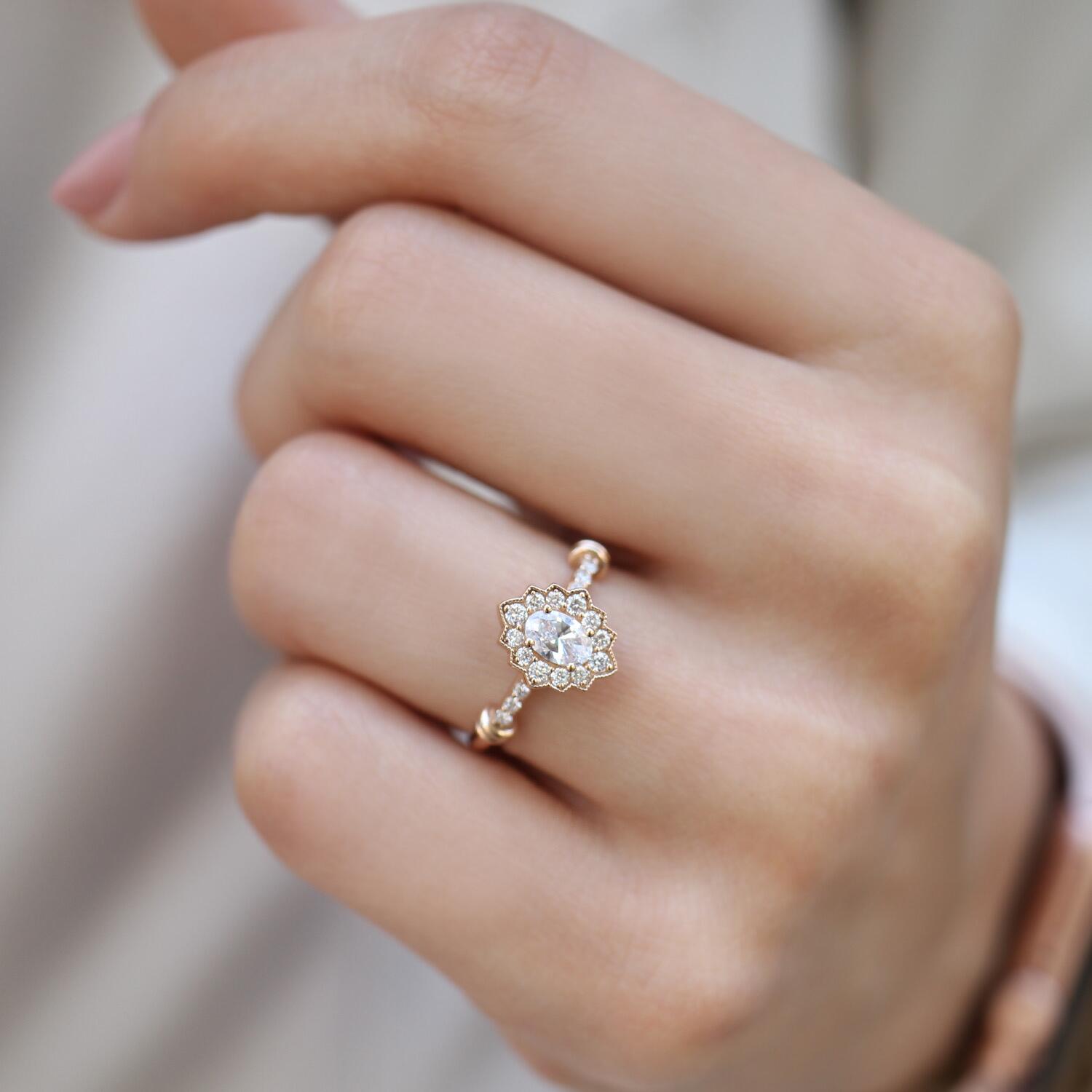 Custom Design Venice White Topaz & Diamond Ring