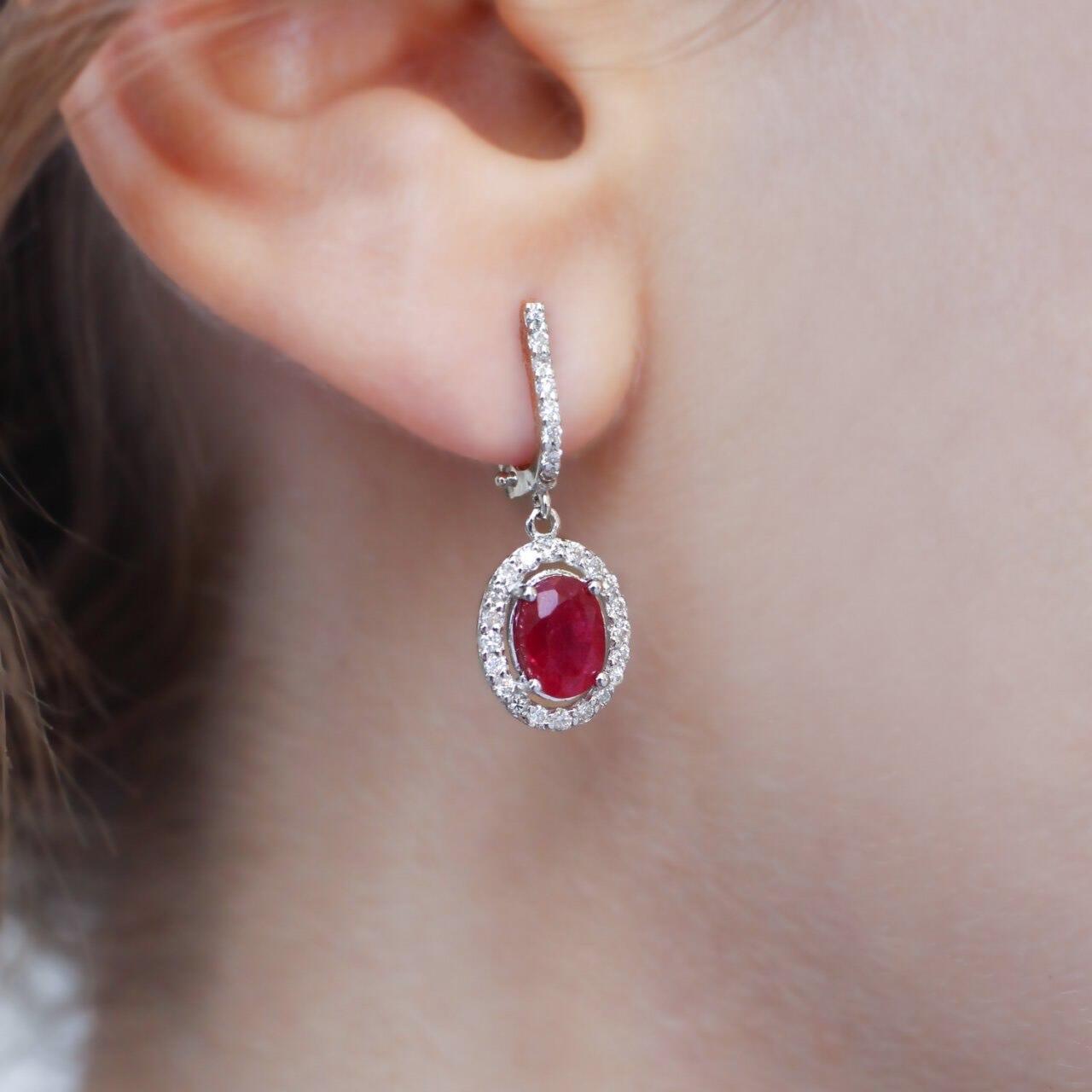 Design Ruby & Diamond Earrings