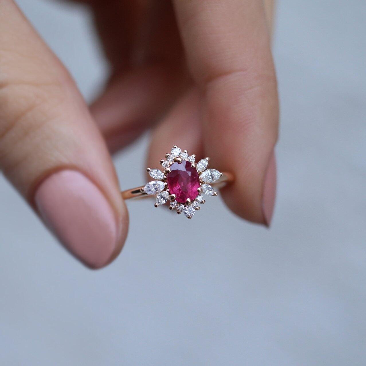 Vintage Artemis Ruby & Diamond Ring