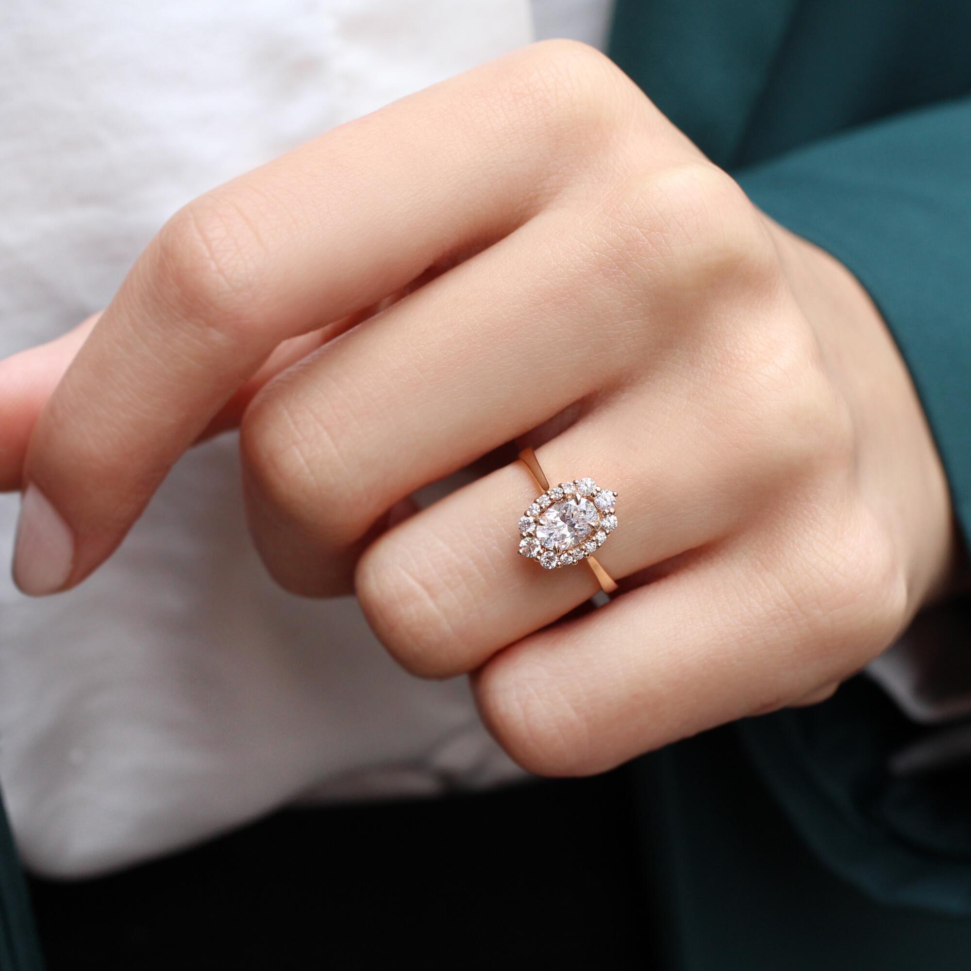 Vintage Custom Design White Topaz & Diamond Ring