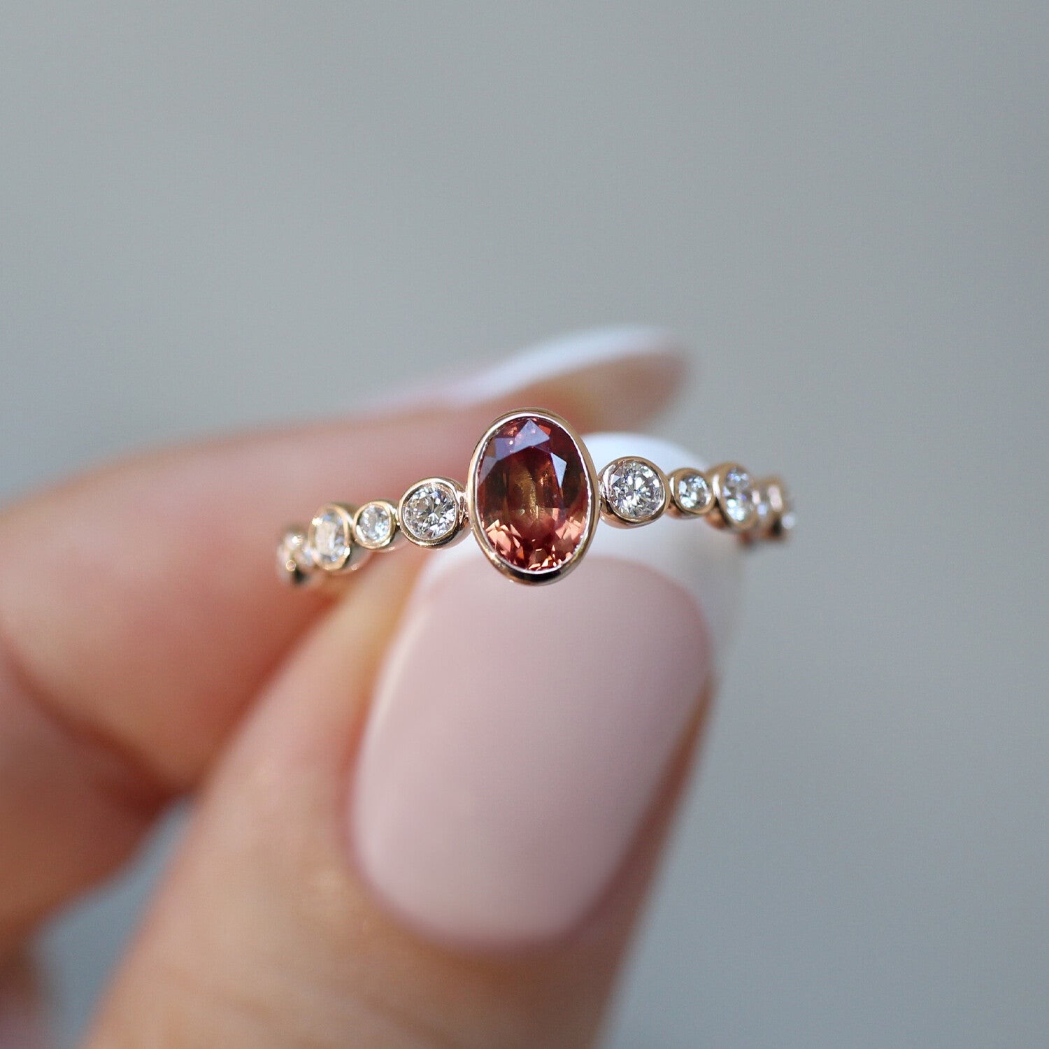Vintage Olivia Tourmaline & Diamond Ring