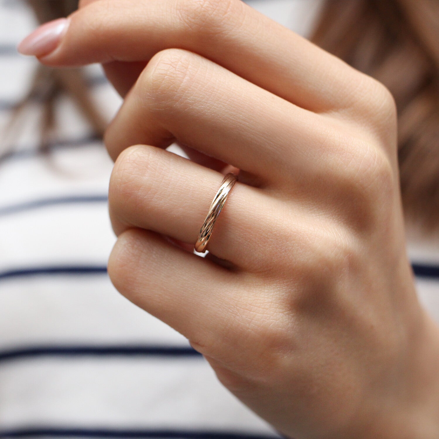 14K Gold Vintage Design Twisted Wedding Ring