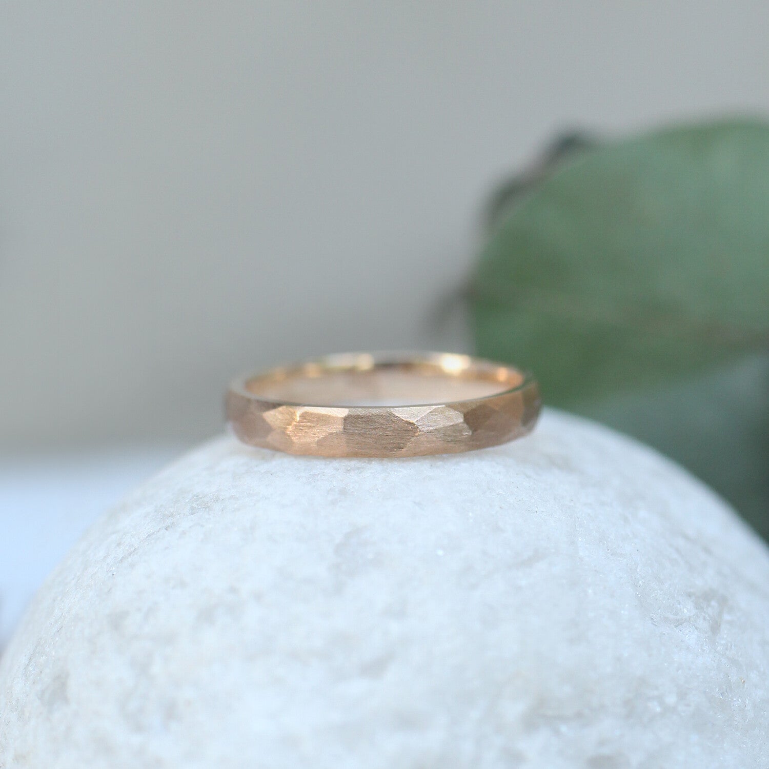 14K Gold Vintage Design Honeycomb Wedding Ring