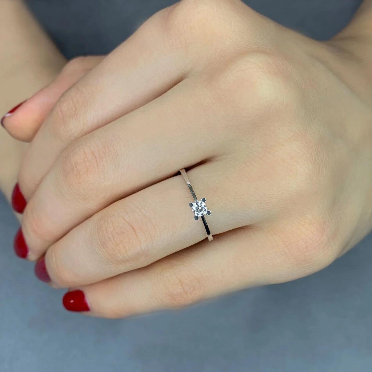 0,15 Karat Solitär-Diamantring