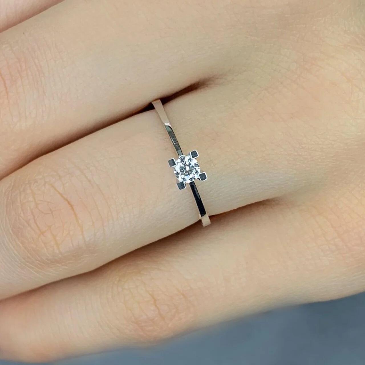 0,15 Karat Solitär-Diamantring
